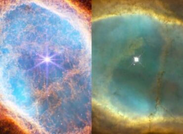 3642 Webb Ir Hubble Teleskopų Palyginimas Pietų žiedo ūkas