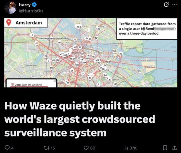 6525 Bloggeris Sukūrė Sekimo Sistemą Naudojant Waze Navigaciją