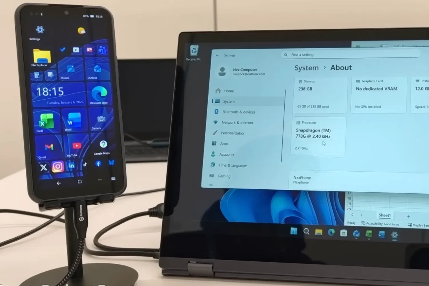 Nex Computer Pristat Imanj Telefon Nexphone Su Android Debian Ir Windows 11 Palaikymu