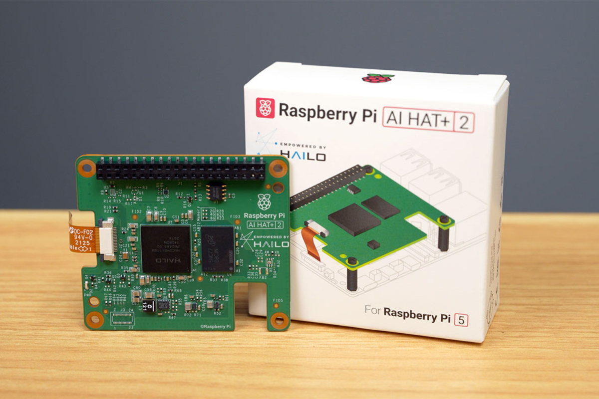 Raspberry Pi pristatė AI HAT+ 2 su 40 TOPS našumu ir 8 GB atmintimi