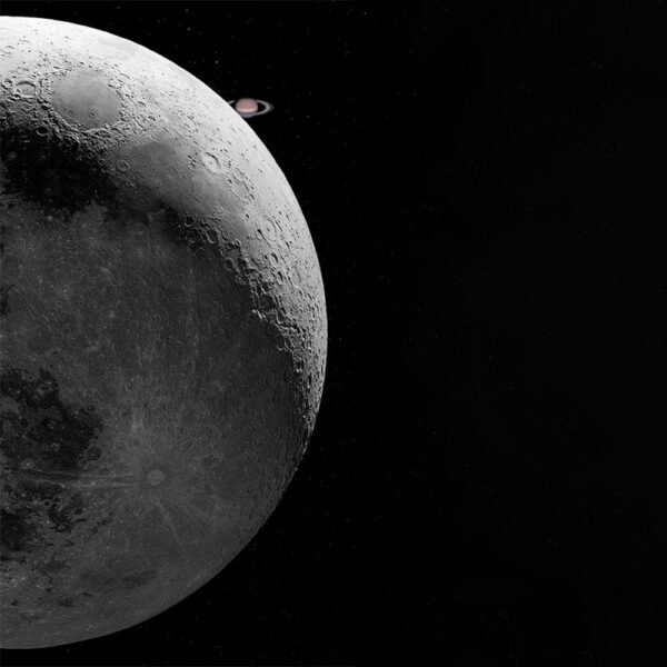 10482 Saturno Ir Mėnulio Konjunkcija įspūdinga Dangaus Stebėjimo