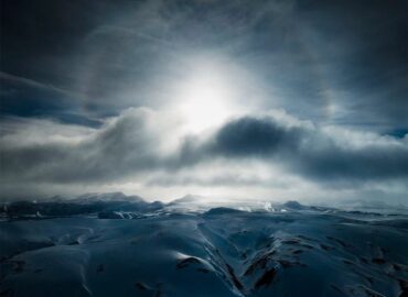 10523 Įspūdingas Saulės Aureolės Reiškinys Virš Landmannalaugar Ka