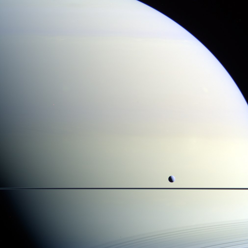 10575 Saturno Ir Jo Mažojo Palydovo Dionės įspūdingas Vaizdas