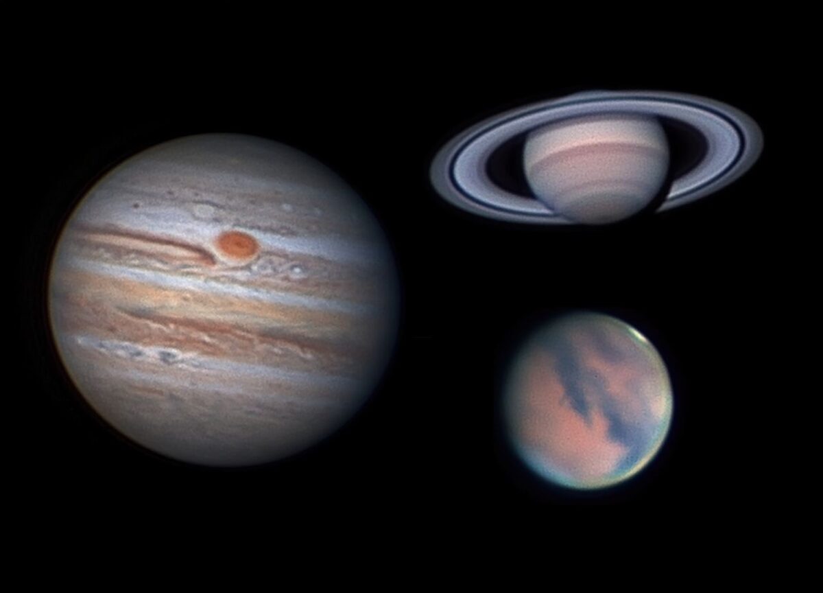 Astrofotografas mėgėjas užfiksavo įspūdingus Jupiterio, Saturno ir Marso vaizdus