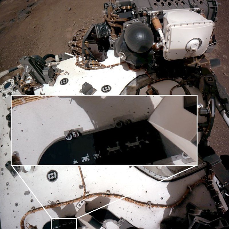 15977 Marso šeima Perseverance Roverio Paslėpta žinutė