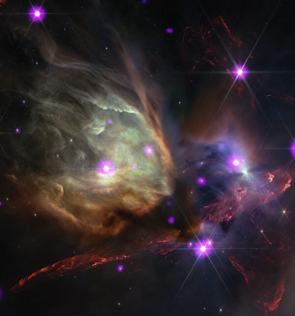 16066 Molekulinis Rho Ophiuchi Debesys James Webb Ir Chandra Tele