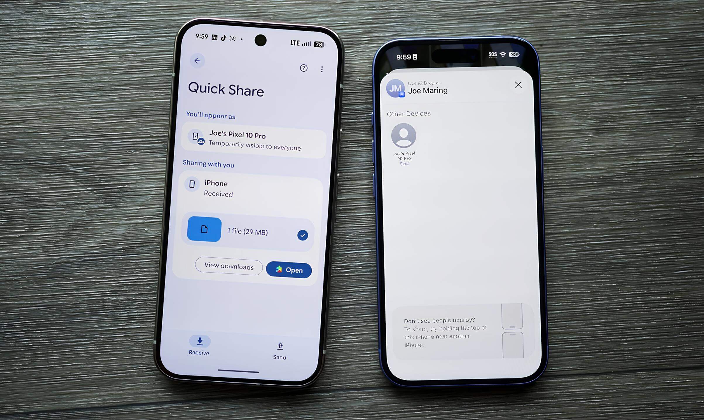 20250 Google Išplėtė Quick Share Funkcijos Suderinamumą Su Apple A