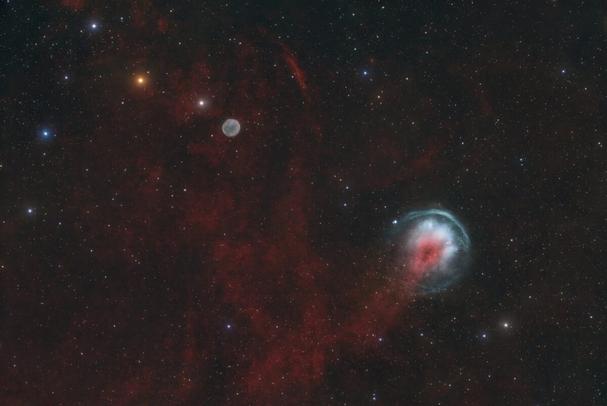 Kasiopejos žvaigždyne aptikta sena ir blanki planetarinė ūkas HFG1