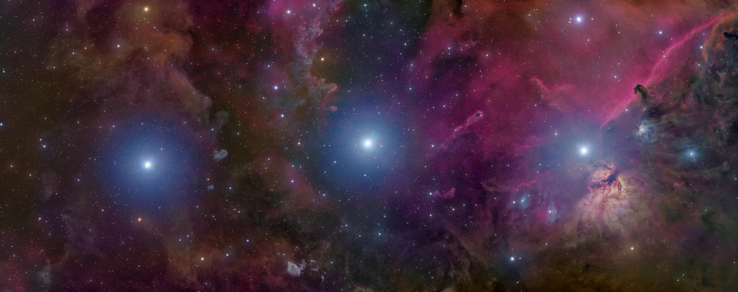 3170 Oriono Juostos žvaigždės Mintaka Alnilamas Ir Alnitakas