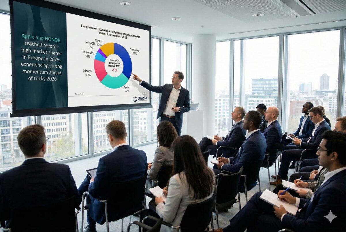 Samsung ir Apple užima 62% Europos išmaniųjų telefonų rinkos 2025 metais