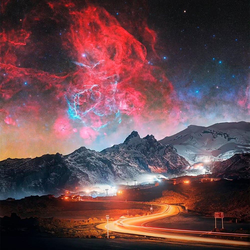 10594 Tumanystė Gama įspūdingas Reginys Virš Slidinėjimo Kurorto