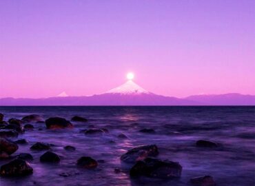 10598 Įspūdingas Pilnatis Prie Osorno Ugnikalnio Čilėje Gamtos Gr