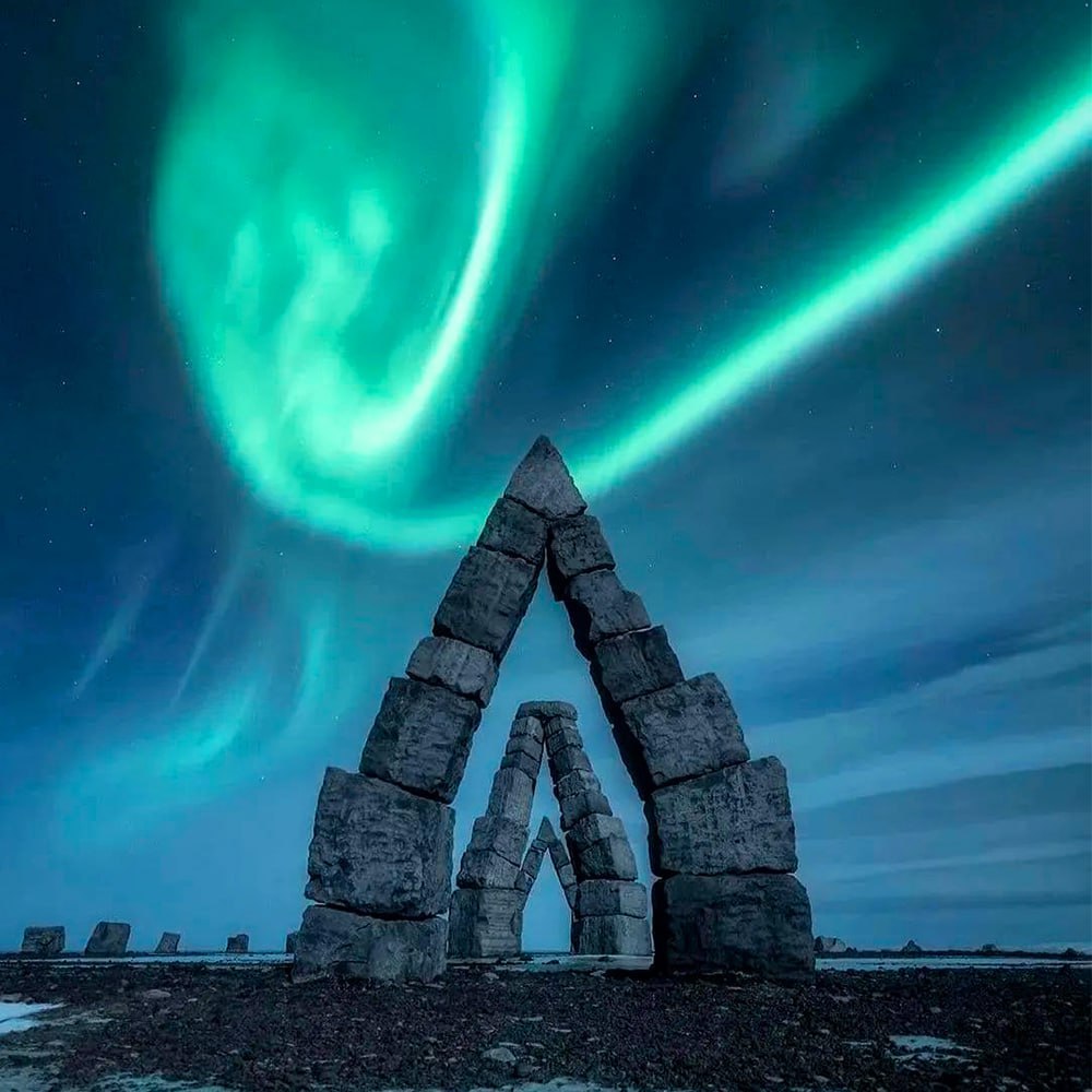 10616 Islandijoje Esantis Arctic Henge Modernus Paminklas Skandi