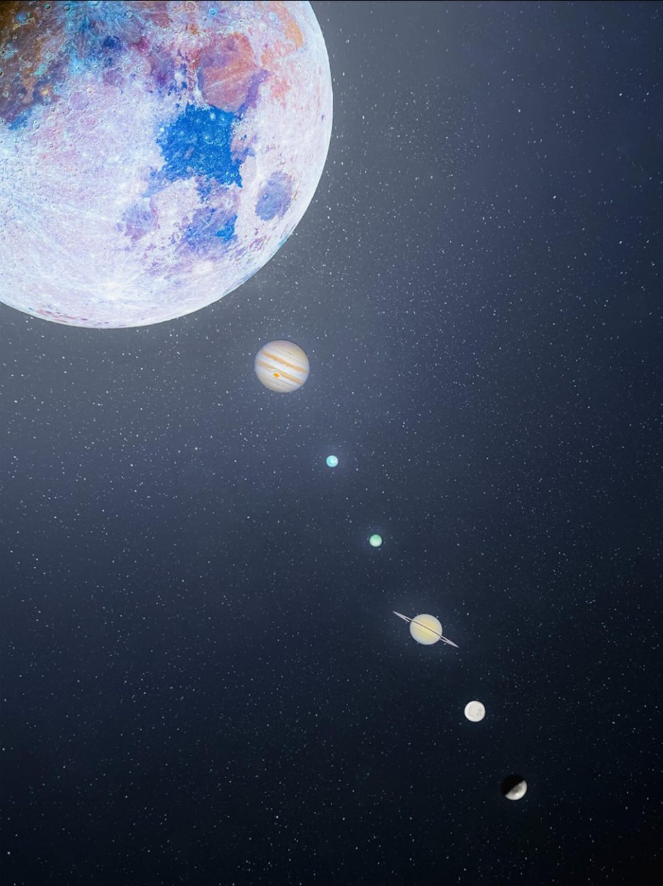 Kosminis spektaklis: šešių planetų paradas danguje 2026 m. vasario 28 d. 16165 Kosminis Spektaklis šešių Planetų Paradas Danguje 2026 M V