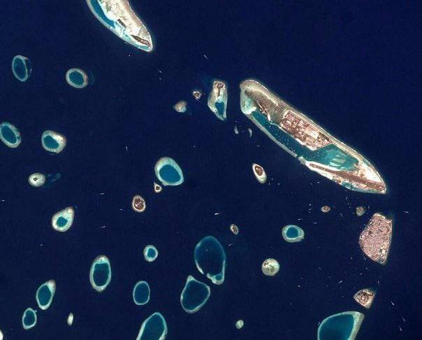 16255 Maldivų Sostinė Malė Iš Kosmoso Tankiai Užstatytas Miestas