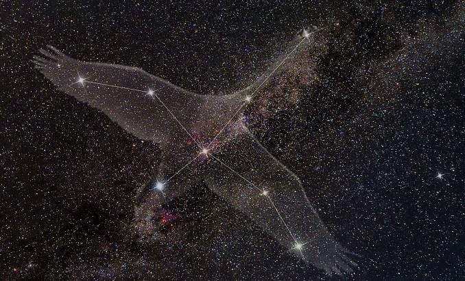 Gulbės žvaigždynas: šiaurės dangaus kryžius