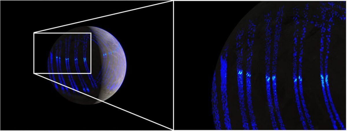 Jupiterio palydove Ganimede aptiktos žemės tipo poliarinės pašvaistės