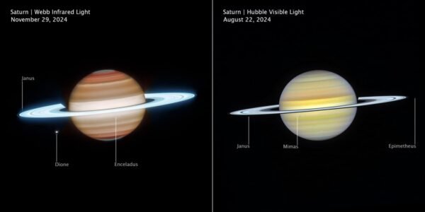 2358 Nasa Teleskopai Atskleidžia Saturno Grožį Skirtingose švieso