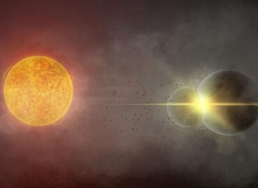 3219 Astronomai Stebi Galimą Dviejų Planetų Susidūrimą Prie Tolim