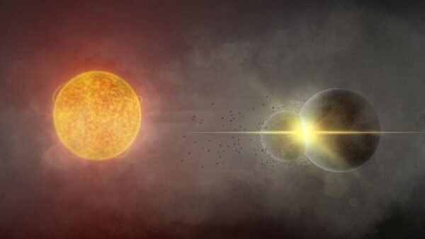 3219 Astronomai Stebi Galimą Dviejų Planetų Susidūrimą Prie Tolim