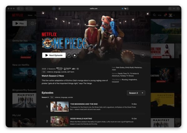 6738 Antrasis One Piece Sezonas Pasirodė Netflix Platformoje