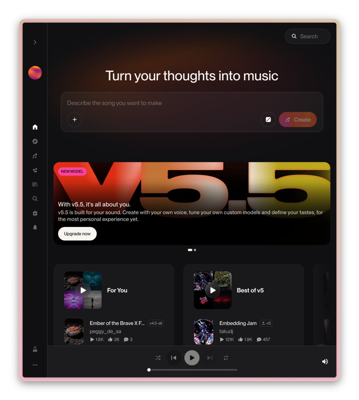 Suno 5.5 leidžia kurti muziką naudojant savo balsą 6896 Suno 55 Leidžia Kurti Muziką Naudojant Savo Balsą