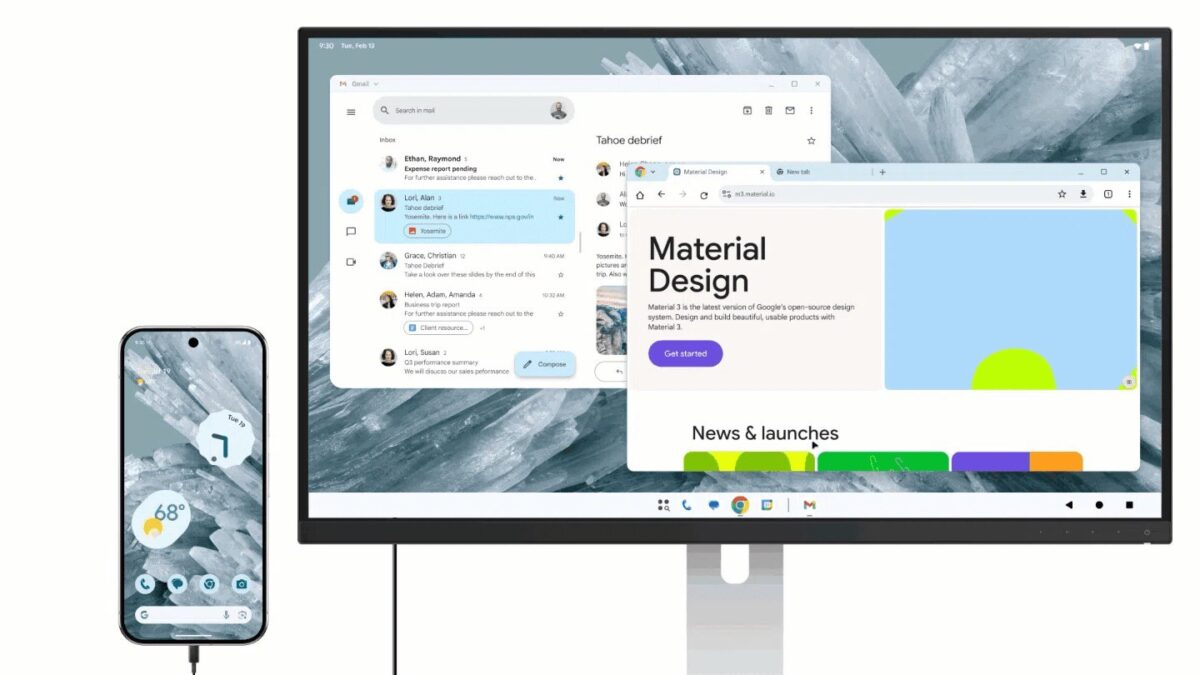 7107 Google Pixel Telefonai Gauna Daugiafunkcinį Darbalaukio Reži