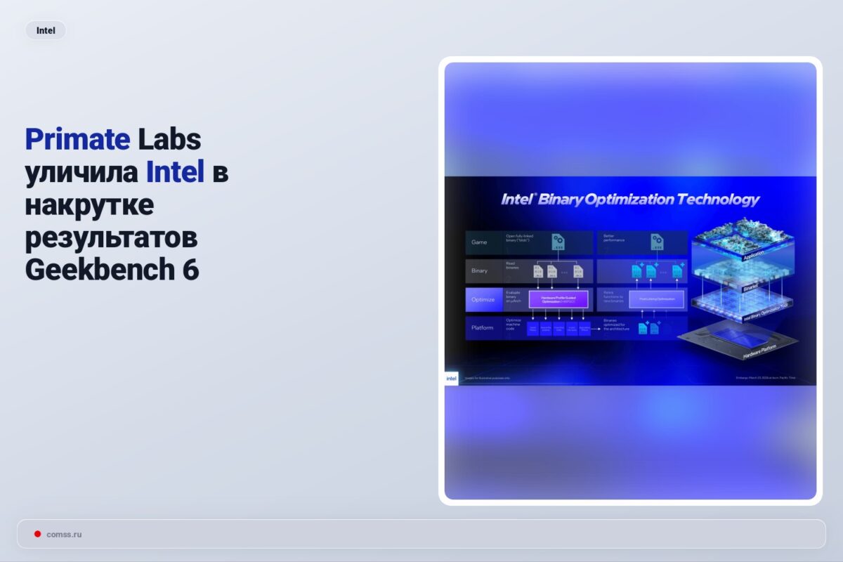 Intel kaltinama rezultatų manipuliavimu Geekbench 6 testuose Intel Kaltinama Rezultat Manipuliavimu Geekbench 6 Testuose