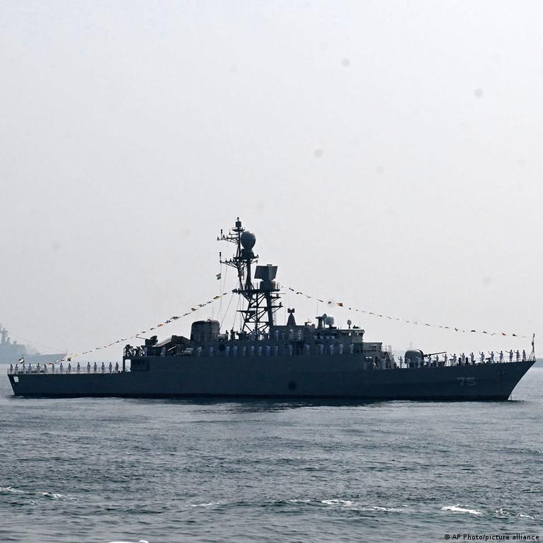 Jav Povandeninis Laivas Torpedavo Irano Karo Laiv Indijos Vandenyne