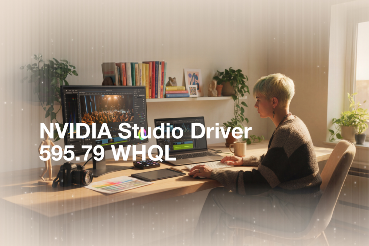 NVIDIA pristato naują Studio Driver 595.79 WHQL versiją su optimizacijomis