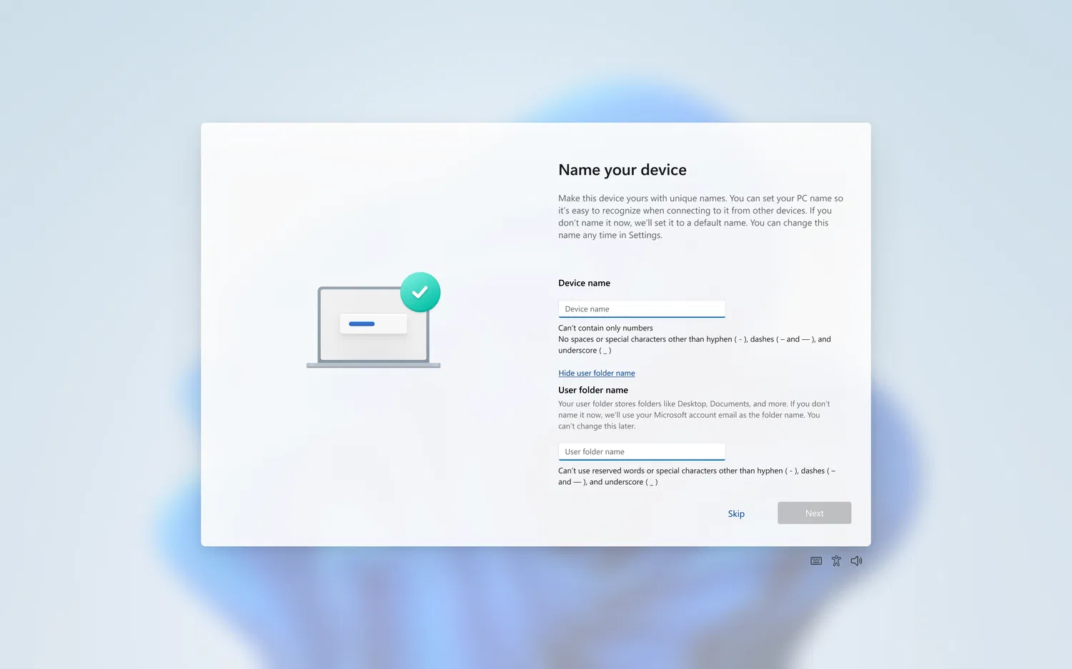 Windows 11 Leis Pasirinkti Vartotojo Aplanko Pavadinim Pradins Konfigracijos Metu