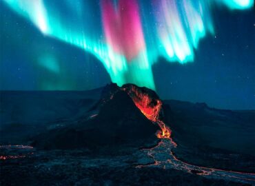 10731 Įspūdinga Kombinacija Ugnikalnio Išsiveržimas Ir šiaurės Pa