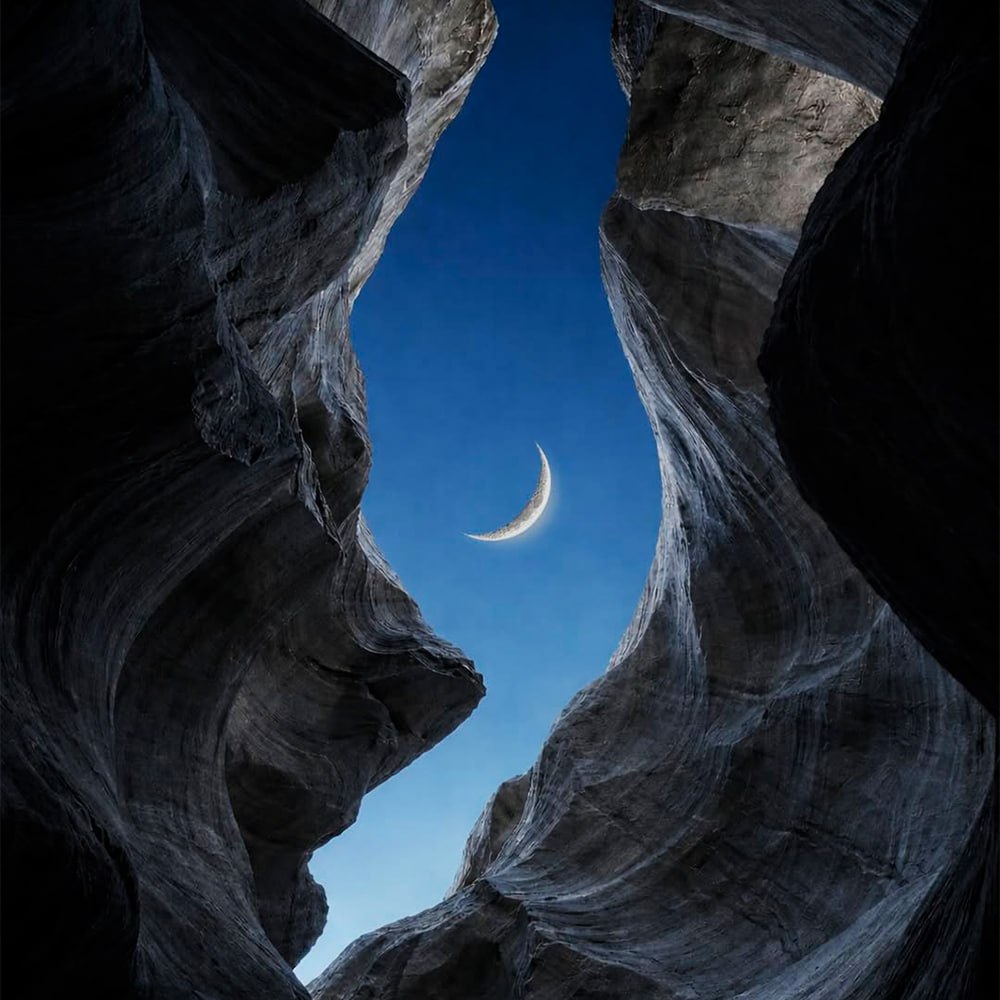 10768 Mėnulio Vaizdas Iš Kanjono Gelmių Unikalus Gamtos Reiškinys