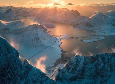 10820 Lofoteno Salos Norvegijoje Saulės Spindesys Ir Gamtos Groži