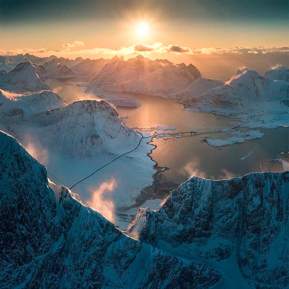 10820 Lofoteno Salos Norvegijoje Saulės Spindesys Ir Gamtos Groži