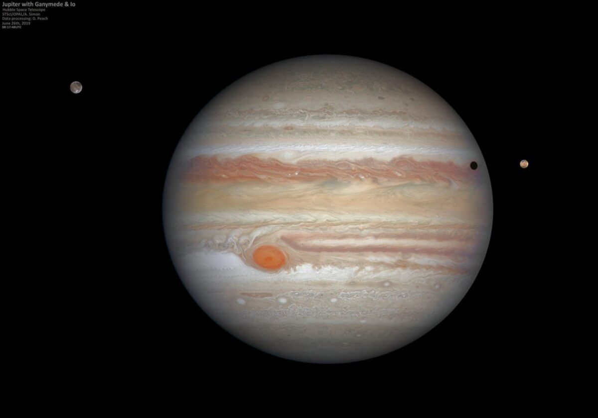 10847 Jupiteris Ir Jo Palydovai Natūraliomis Spalvomis Užfiksuoti