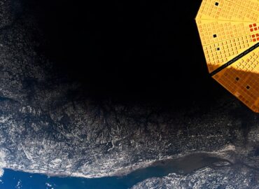 10851 Mėnulio šešėlis Užfiksuotas Virš Kanados Per Užtemimą Iš Tar