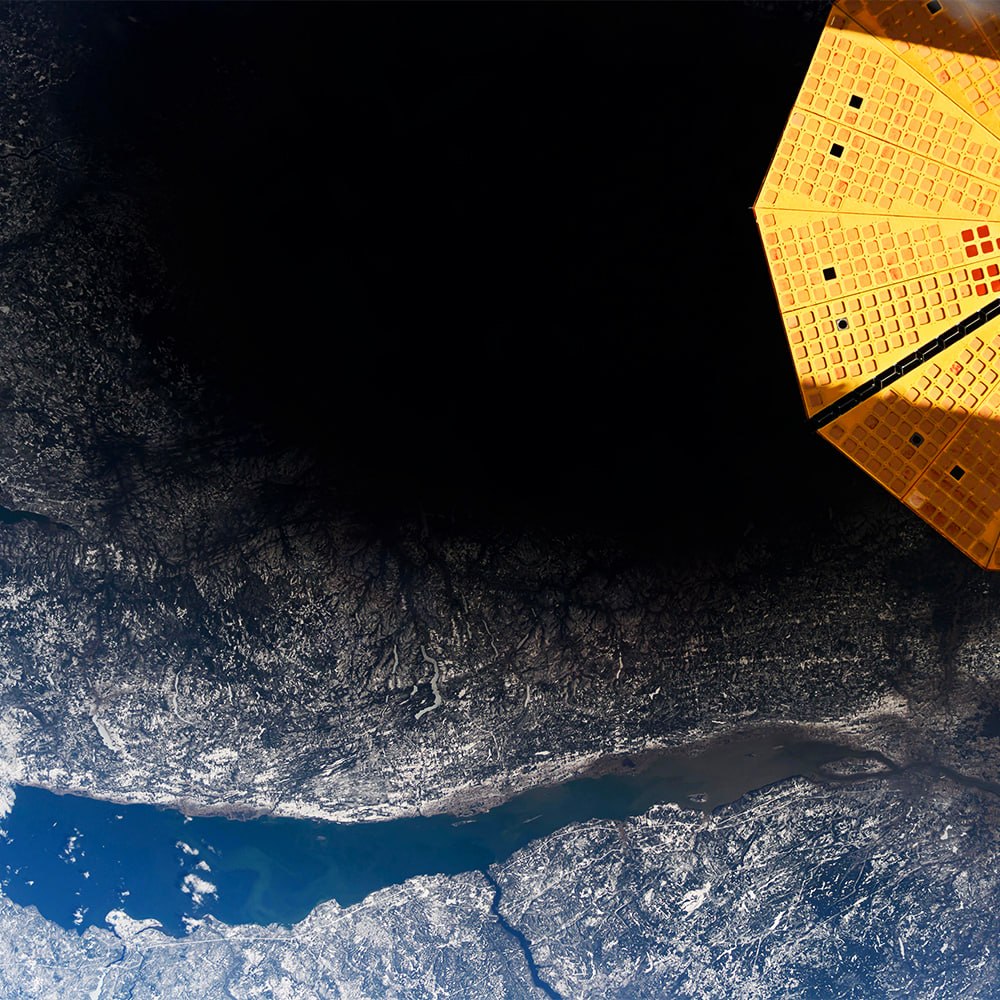 10851 Mėnulio šešėlis Užfiksuotas Virš Kanados Per Užtemimą Iš Tar