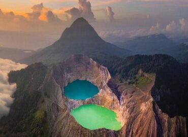 16369 Spalvingi Kelimutu Vulkano Ežerai Indonezijoje Gamtos Stebu