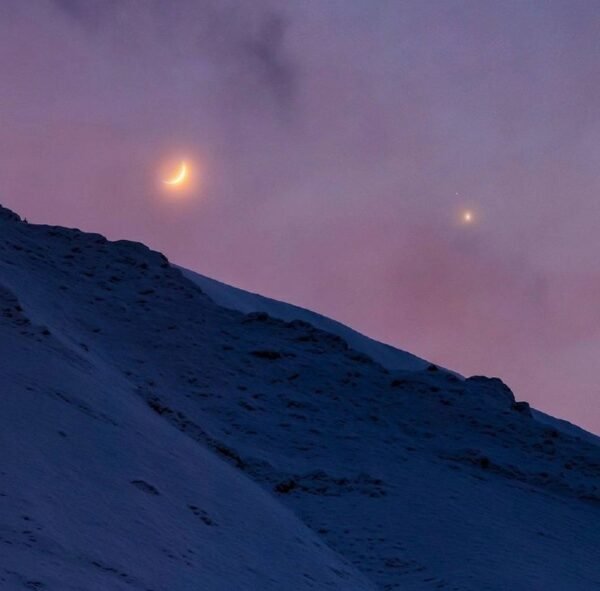 16410 Mėnulis Jupiteris Ir Saturnas Virš Elbruso Kalno Kosmoso P