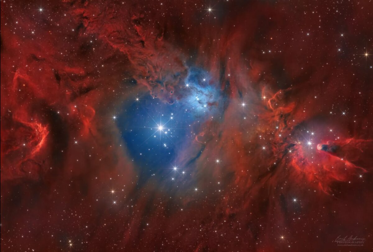 3333 Ngc 2264 žvaigždžių Spiečius Ir Kūgio ūkas Jaunos žvaigždė