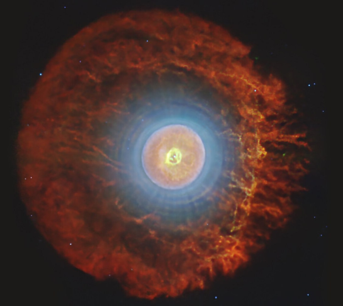 James Webb teleskopas padeda atskleisti Tc 1 tumanystės struktūrą ir fulerinų pasiskirstymą