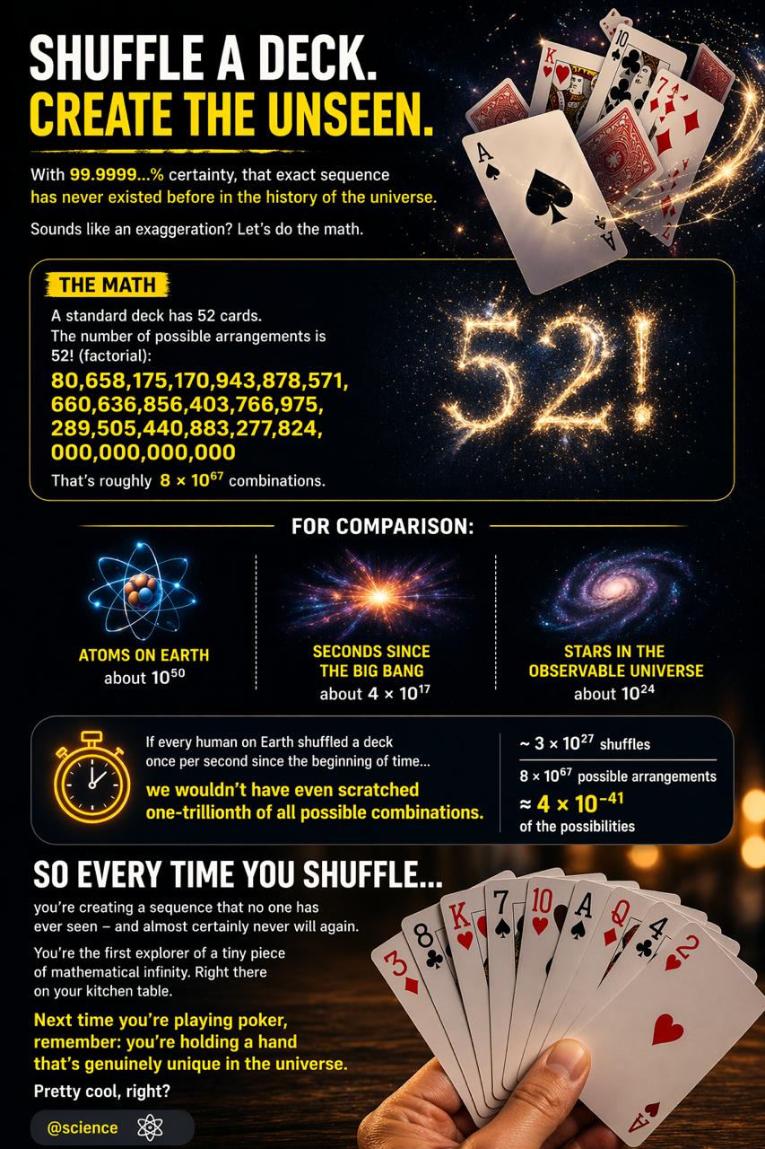 4202 Kortų Kaladės Išmaišymas Unikali Kombinacija Visatoje
