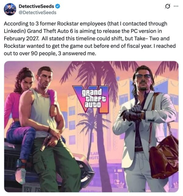 7024 Gta Vi Gali Pasirodyti Pc Platformoje 2027 Metų Vasarį