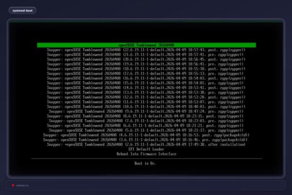 Opensuse Tumbleweed Pereina Prie Systemd Boot Naujoms Instaliacijoms