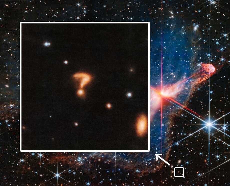 10951 Kosminis Klausimo ženklas Jwst Teleskopas Užfiksavo Neįpras