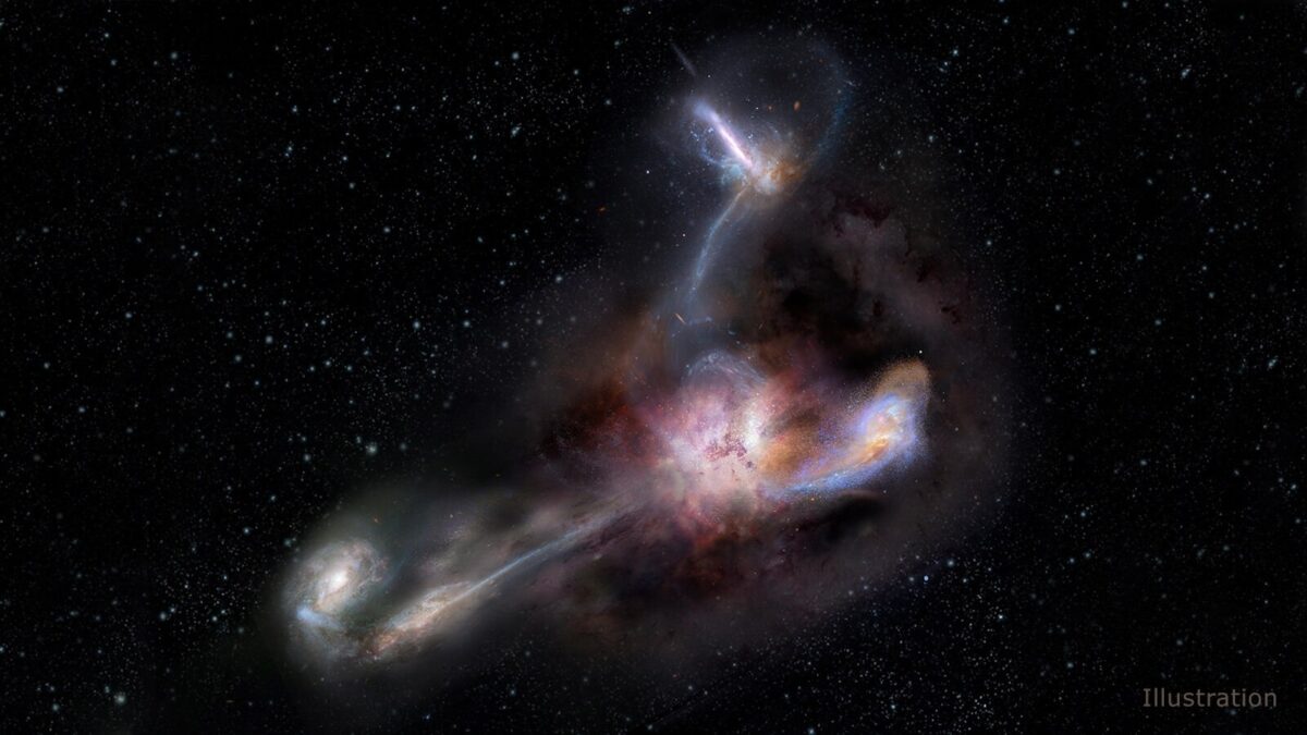 James Webb teleskopas atskleidė naujas detales apie tolimiausią ir šviesiausią galaktiką W2246−0526