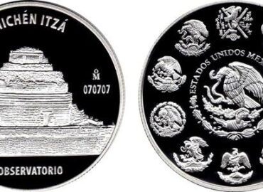 16540 Meksikos 5 Pesų Moneta El Karakolio Observatorija Majų Civi