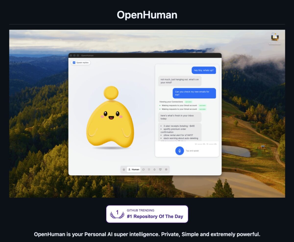 7145 Openhuman Naujas Dirbtinio Intelekto Asistentas Kompiuteriu