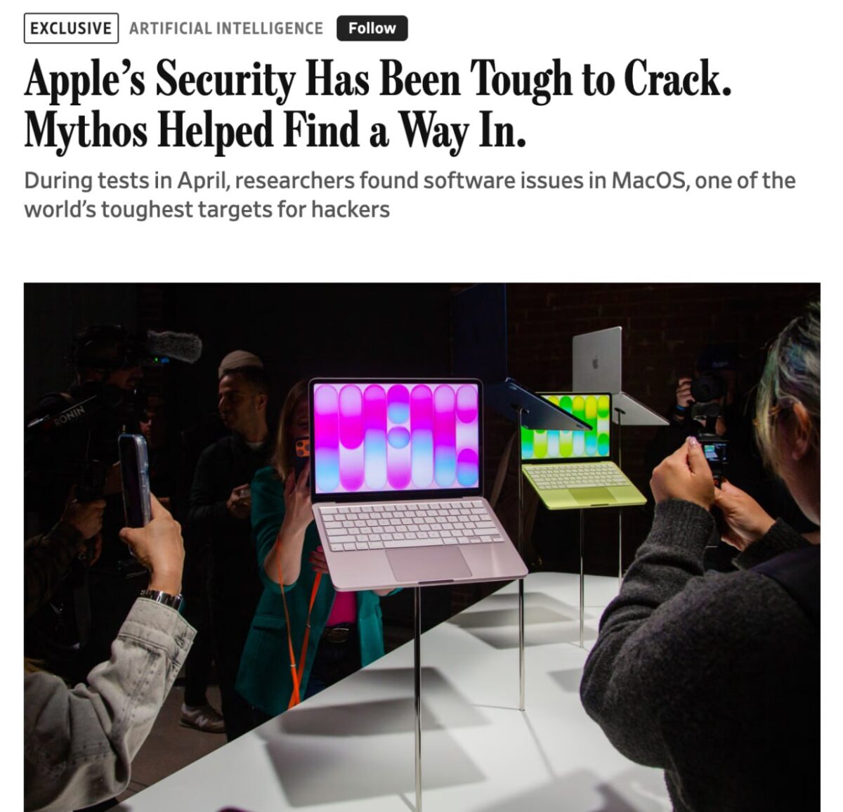 Claude Mythos atrado naujas macOS saugumo spragas